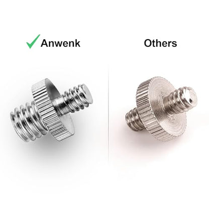 Anwenk Standard 1/4"-20 Male to 3/8"-16 Male Threaded Camera Screw Adapter Tripod Screw Converter, 1/4 to 3/8 (5 Pack)
