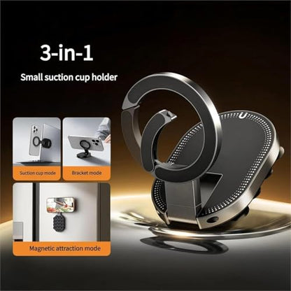3-in-1 Suction Magnetic Phone Holder, 2026 New 360° Rotatable Phone Tripod Mount Magnetic Gym Phone Holder, Ideal for Car Dashboard, Gym, Kitchen, Office