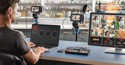 Blackmagic Design ATEM Mini Pro ISO HDMI Live Stream Switcher Bundle with 6’ HDMI Cable, 7’ Cat5e Cable, and 5-Pack of SolidSignal Cable Ties (SWATEMMINIBPRISO) - style: Mini Pro ISO