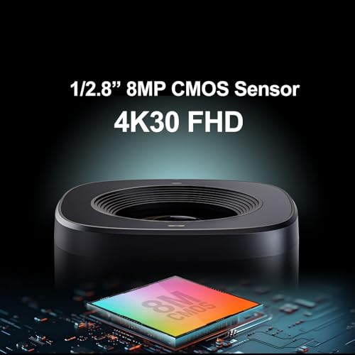 AVMATRIX FHD 4K Webcam with 1/1.28" Sensor, 10X Optical Zoom 75.4° Wide Angle ToF Auto Focus Streaming Camera with USB3.0 & HDMI Out Work with OBS Zoom Teams YouTube/Twitch/Facebook EGALE T10-4K