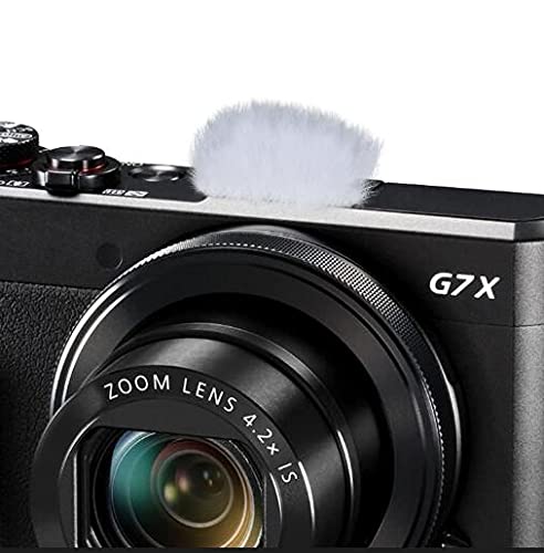 Camera Mic Windscreen, Wind Muff Compatible for Camera DSLR, G7X2 Built-in Microphone, with 16 Stickies and 8 Fur Covers by YOUSHARES(White) - size: Black