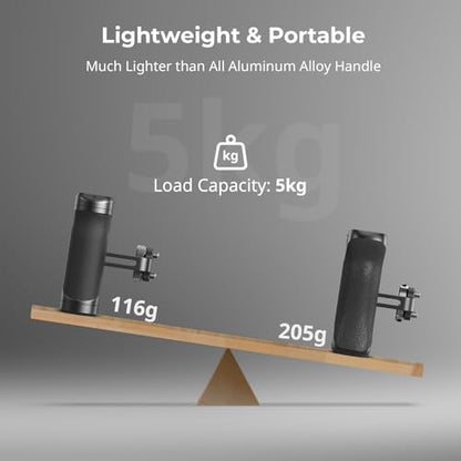 SmallRig Mini Side Handle for 1/4"-20 Threaded Holes, Camera Cage Handle for Left or Right Hand, Up and Down Adjustable, with Built-in Cold Shoe & Threaded Hole - 4755 - style: 1/4''-20 Screws