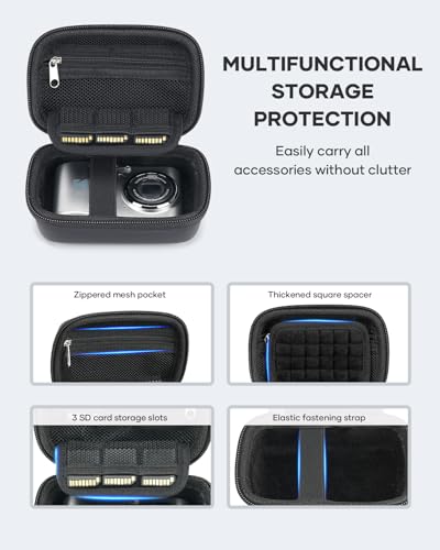 KODAK PIXPRO FZ45 Case Kit – Shockproof Drop-Resistant Hard Case + Silicone Cover, Organized Storage for Battery/SD Card, Anti-Scratch Dustproof, Slim Ergonomic Grip, Black - color: Black