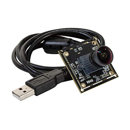 Arducam 1080P Low Light WDR Ultra Wide Angle USB Camera Module for Computer, 2MP CMOS IMX291 160 Degree Fisheye Mini UVC USB2.0 Webcam Board with Microphone, 3.3ft Cable for Windows Linux Mac OS - size: 160°(D), Fisheye Lens