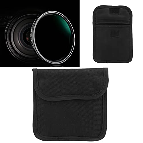 Lens Filter Case, Lens Filter Storage Bag, Lens Filter Pouch Camera Lens Filter Pouch Anti Shock Soft Nylon Photography Lens Filter Insert Filter Pouch for Filters Up to 82mm