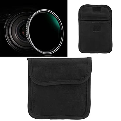 Lens Filter Case, Lens Filter Storage Bag, Lens Filter Pouch Camera Lens Filter Pouch Anti Shock Soft Nylon Photography Lens Filter Insert Filter Pouch for Filters Up to 82mm