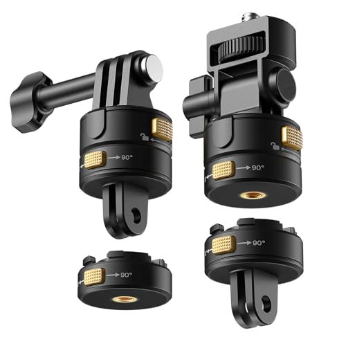 Neewer 6 in 1 Action Camera Mount Kit, Compatible with Hero 13 12 11 Max DJI Osmo Action Insta360, Metal Magnetic Quick Release Mount with 1/4" Thread & Folding Fingers for POV Shots, GP-23 - style: GP-23