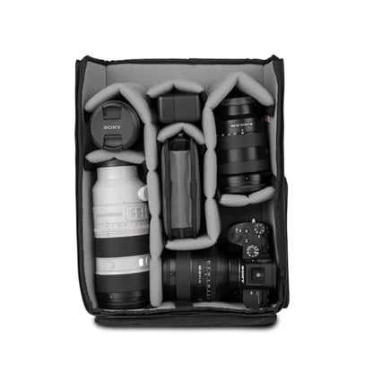WANDRD All New Pro Camera Cube V2: Large Camera Organizer with Soft Grey Interior, Quick Side Access & Modular Dividers—Fits PRVKE 21L Traveling Bag, 2 Bodies, Zoom Lenses, Drone & Accessories - size: Pro V2