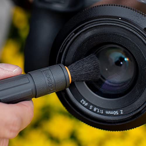 Carson C6 Series Reusable Jumbo Lens Cleaner with Dry Nano Particle Cleaning Formula with 19.75mm Round Tip and Retractable Brush (CS-45) | Reusable Cleaner with Retractable Soft Brush - Great For Optics, Camera Lenses and Screen Cleaning (CS-45) - style: