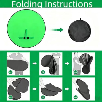 Portable 57 Inch Matte Green Screen with Adjustable Stand, Wrinkle-Proof Chroma Key Backdrop for Live Stream, Zoom Calls, Video Shooting & Gaming