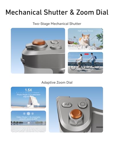 TELESIN Magnetic Imaging Master Grip, Ergonomic DSLR-Style Phone Camera Grip with 3200mAh Battery, Wireless Shutter Button, Custom Colorful Keycaps, Strong Magnetic Hold for iPhone Mag-Safe & Android - color: Pro Shot Imaging Grip