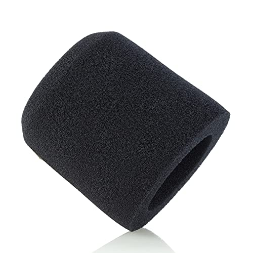 LEFXMOPHY MV7 Pop Filter，Mic Foam Cover Replacement for Shure MV7 MV7X USB Podcast Vocal Microphone Windscreen, Noise-cancellation Screen - color: BLACK