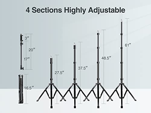 Elitehood 81" Tall Flexible Tripod Stand for iPhone with 17in Adjustable Gooseneck with Remote Compatible with iPhone 13 Pro Max / 13 Pro / 12 Pro Max, Android Phone - style: Heavy Duty Tripod