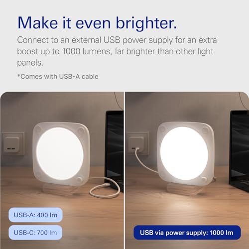 Elgato Key Light Neo, No Mount, Professional Studio Light | Adjusts for all skin tones, Up to 1000 lumens with USB power, Edge-lit, glare-free design, Fits stands and clamps - color: White, style: No Monitor Mount