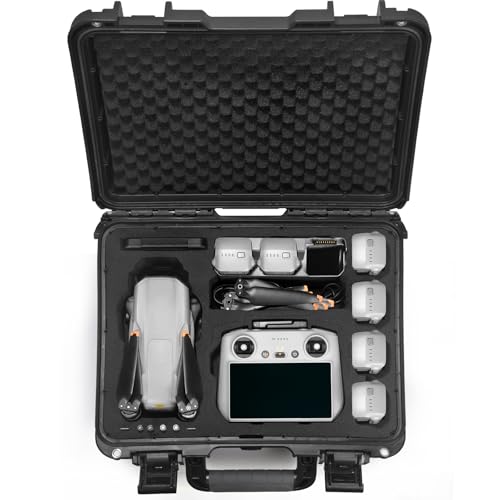 Lekufee Waterproof Hard Carrying Case for DJI Air 3S, Air 3 Drone, Fly More Combo, Battery, DJI RC Pro 2,RC 2,RC N3/N2, and Accessories(Case Only)