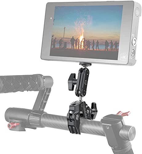 ULANZI Super Clamp Camera Clamp Mount Monitor 360° Ballhead Magic Arm Double Ball Head Adapter with 1/4"-20 & 3/8"-16 Thread ST-07 Phone Tripod Mount - size: Phone Mount Kit