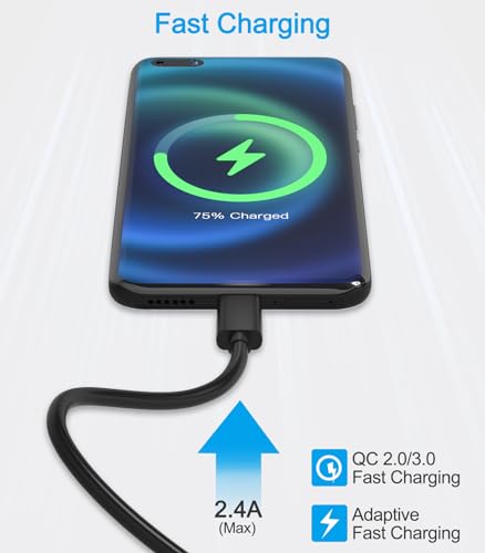 Short Micro USB Cable,Android Charger Compatible with Fire Stick,for Roku Stick,PS4,for Xbox.Fast Charging Cord for Kindle Tablet,for Bose SoundLink Speaker,Chromecast,Computer Phone,Power Bank,8 inch
