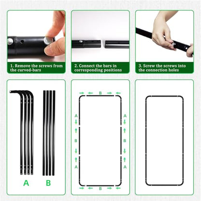 7.87ft x 13.12ft Green Screen Backdrop with Stand, Large Professional Collapsible Backdrop System for Photo Studio, Video Shooting, Live Streaming, Gaming
