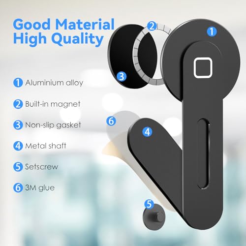 CloudValley Webcam Slider + Adjustable Laptop Magnetic Phone Holder Bundled Items (Black)