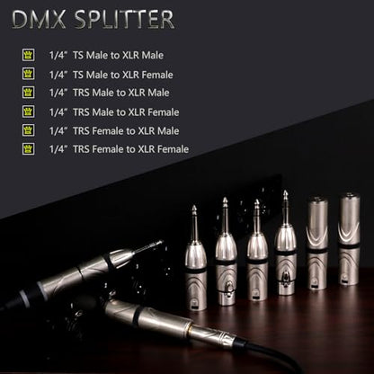 XLR to 1/4 6.35MM Microphone Audio Adapter,1/4" TRS to XLR Female Splitter,6.35mm Stereo Jack to 3PIN Guitar Converter (D1054) - color: XLR Female to 1/4 TRS Female(D1054)