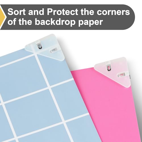 Background Support Equipment 2PCS L-Bracket and 2PCS Paper Clips (4PCS Triangle Backdrop Paper Clips) - size: 4PCS Triangle Backdrop Paper Clips