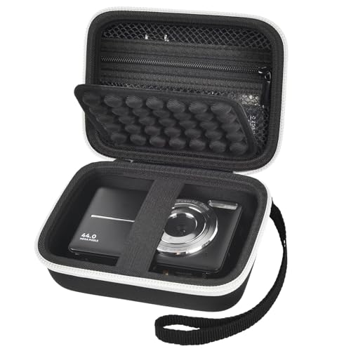 Digital Camera Case for CAMKORY/for Kodak Pixpro FZ45 FZ55/for VAHOIALD/for Sony DSCW800 830/ for Canon PowerShot 180 190. Vlogging Cameras Storage Holder for Travel (Box Only)-Black - color: Black