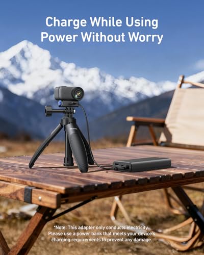 TELESIN Magnetic Quick Release Charging Adapter Mount for DJI Osmo Nano/Xtra Atto, with 1/4 Screw Hole, Foldable Adapter Base for DJI Osmo Nano Accessories Xtra Atto Accessories