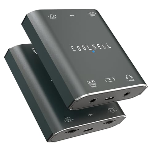 Audio Interface, Stereo 24Bit/192kHz USB C & iPhone Guitar Interface for Recording, Live Streams and Podcasting, Compatible with iPhone, iPad, Mac, Android and PC - color: Space Gray