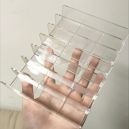 14 Slots Universal Multi Device Organizer Dock Space-Saving Acrylic Clear Multi Phone Stand Holder Divider for iPhone Portable External Hard Drive HDD Phone Cases External CD/DVD Drive