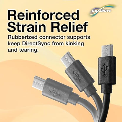 BoxWave Cable Compatible with Ricoh Theta S - DirectSync Cable, Durable Charge and Sync