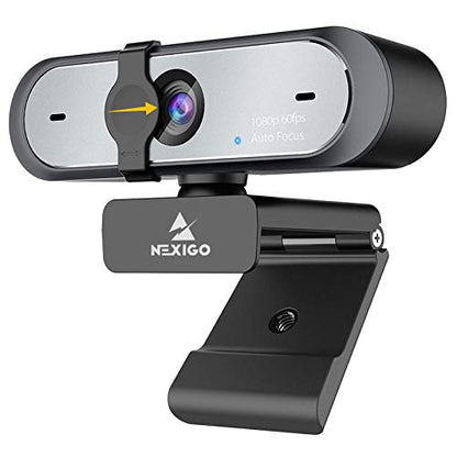 NexiGo N660P 1080P 60FPS Webcam with Software Control, Dual Microphone & Cover, Autofocus, HD USB Computer Web Camera, for OBS/Gaming/Zoom/Skype/FaceTime/Teams/Twitch (Renewed) - style: 1080P Webcam 60FPS