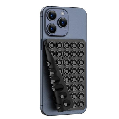 Double Sided Silicone Suction Phone Holder Mount, Silicon Accessory for iPhone and Android, Hands-Free Mirror Shower Phone Holder, TikTok Videos and Selfies (Combo C) - color: Combo C