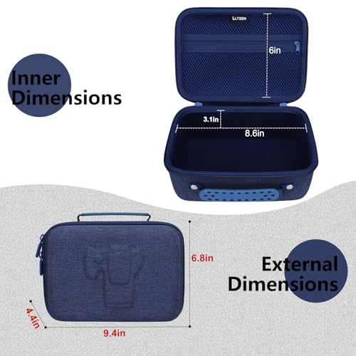 Camera Case Bag Compatible with Canon EOS Rebel T7/R50/R6 Mark II/R100/R50 V/T6/R8/R10/R5 Mark II/RP/R7/5D Mark IV/SL3/R5/T100 DSLR Camera, Len and Tripod with 4 Dividers and Shoulder Strap, Navy Blue - color: Navy Blue, size: Small