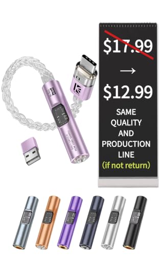 2026 Latest USB C DAC Audio Adapter with Headphone Amplifier, USB C to 3.5mm Audio Adapter for Wired Headphones, Hi-Res Type C DAC Compatible with iPhone 15, Android, Laptop & Tablet - color: Violet, size: 001