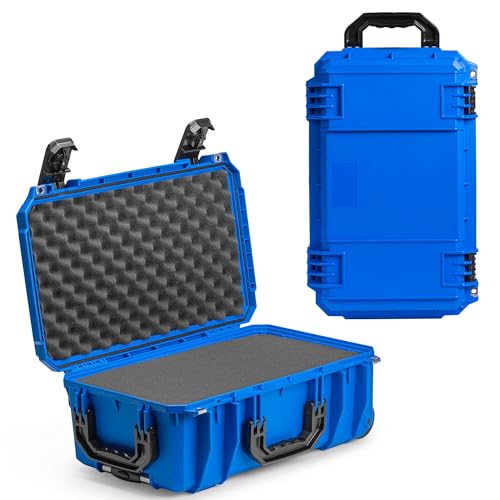 Seahorse 830 Professional Camera Case with Customizable Accuform Foam, TSA Approved, MIL‑Spec, IP67 Waterproof, USA Made for Photographers and Travel Enthusiasts - color: Blue, size: 830, style: Foam