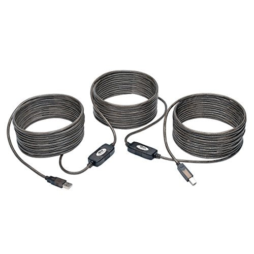 TRIPP LITE USB-A to USB-B 2.0 Hi-Speed Active Repeater Cable, Male-to-Male, 50 Feet / 15.24 Meters, 3-Year Warranty (U042-050) - size: 50 ft.