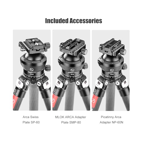 XB-60DL 60mm Low Profile Tripod Ball Head,Ballhead for Hunting,Load 66lb(30KG)