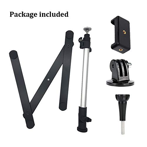 Photo Copy Pico Projector Stand Overhead Phone Mount Adjustable Tabletop Teaching Online Stand for Live Streaming Baking Crafting Demo Online Video and Draw Recording