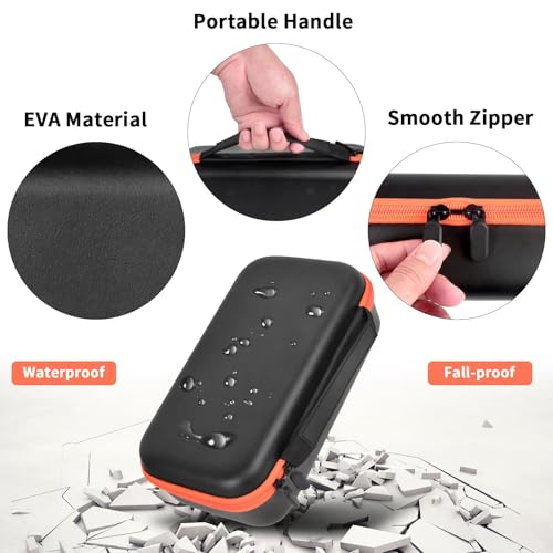 Wireless Microphone Case Compatible with JBL Wireless Two Microphone System, Handheld Dual Mic Travel Bag for Singing or Karaoke for Receivers, Adapters, AA Batteries - color: Black