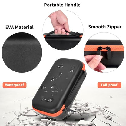 Wireless Microphone Case Compatible with JBL Wireless Two Microphone System, Handheld Dual Mic Travel Bag for Singing or Karaoke for Receivers, Adapters, AA Batteries - color: Black