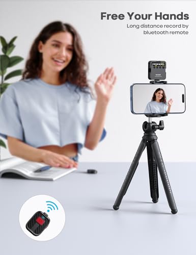 Lamicall Tripod for Camera - 3 in 1 Flexible Tripod for iPhone with Wireless Remote - iPhone Stand for Video Recording Vlogging Compatible with Smartphone, Small Digital Camera Dark Grey - style: NEW Upgraded - Silicone for Camera