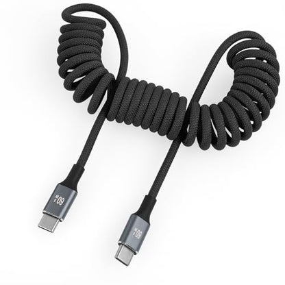 USB C to USB C Cable 60W, Fast Charging & Data Sync, for MacBook Air, Sony A7IV, Canon R6, Nikon Z6 II, Samsung Galaxy - color: Black Braided, style: 60W