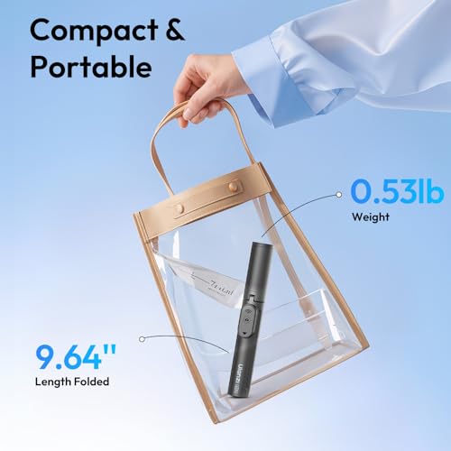 ULANZI Phone Tripod, SK26 40" Portable Selfie Stick for iPhone, 2 in 1 Adjustable Tripod with Bluetooth Remote Cold Shoe Mount, Portable Phone Stand Lightweight for Travel Photo Video Stream Vlog - size: 40"-Phone Clamp