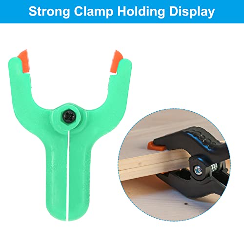 PATIKIL 2 Inch Spring Clamps, 4 Pack Plastic Flexible Anti-slip Strong Backdrop Clamp Clips for Stand DIY Project Photography Studio Craft, Green - color: Green