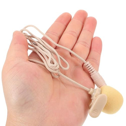 VICASKY Portable Lavalier Condenser Microphone with 3.5mm Plug, Mini Clip-on Noise Canceling Mic for Computer, Online Meetings, Video Recording, and Vlog Use