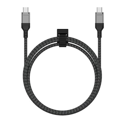ROKFORM PowerTrip 100W USB-C Charging Cable, 2m (6.6 ft) | Braided Cable, Integrated Cable Tie, 5,000 Bend Tested, Reinforced Aluminum, Kevlar and TPU - size: 6.6ft