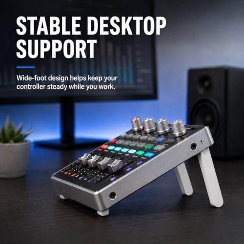 Angled Stand Legs for PCPanel Pro RGB Audio Controller – Ergonomic Tilt Display Mount | Stable Desktop Positioning | Professional Studio Mixer Accessory Kit