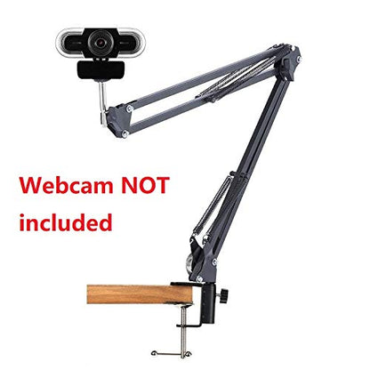 Desk Clamp Mount Suspension Boom Scissor Arm Tripod Stand Holder Compatible with Logitech C920 C925e C922 C930 StreamCam C615; Brio 4K,MX brio 4K, Brio 500 webcams
