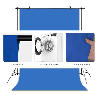 Blue Photography Backdrop Studio Photography Film & Television Portraiture Interview Programs Product Display Home Videos Parties Exhibition Halls Wedding Backdrops 6x9FT - color: Blue, size: 6x9FT