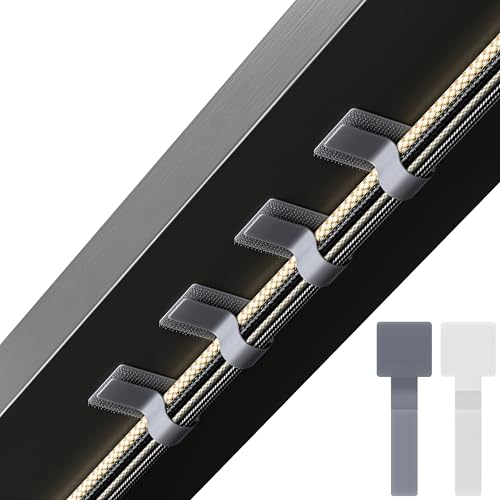 LX IntMfr. Hook and Loop Cable Ties, Self Adhesive Hook and Loop Cable Straps, Sticky-back Cord Organizer, Cable Clip, Household & Office Essentials, 40Pcs per Pack